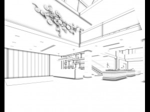 hotel luxury restaurant 03 Model 3D