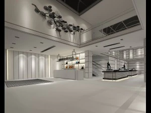 hotel luxury restaurant 03 3D Model
