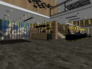 hotel luxury restaurant 03 3D Model