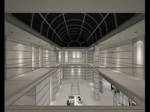 hotel luxury restaurant 03 3D Model