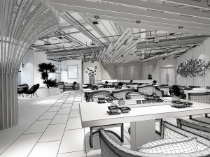 hotel luxury restaurant 04 Model 3D