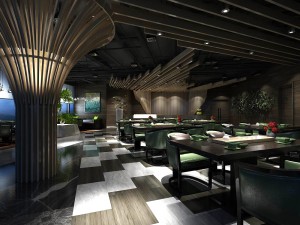 hotel luxury restaurant 04 Model 3D