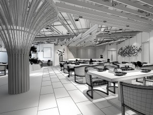 hotel luxury restaurant 04 Model 3D