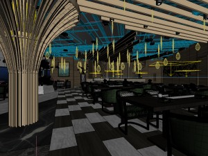 hotel luxury restaurant 04 Model 3D
