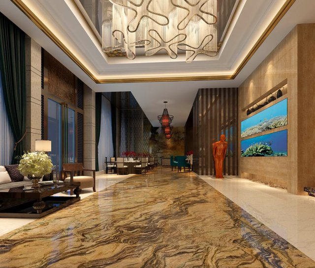 hotel luxury restaurant 05 3D Model .c4d .max .obj .3ds .fbx .stl .blend 