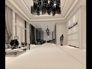 hotel luxury restaurant 05 3D Model