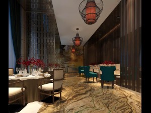 hotel luxury restaurant 05 3D Model