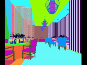 hotel luxury restaurant 05 3D Model