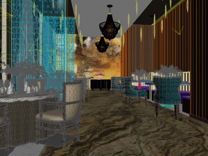 hotel luxury restaurant 05 3D Model