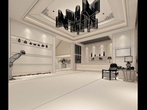 hotel luxury restaurant 05 3D Model