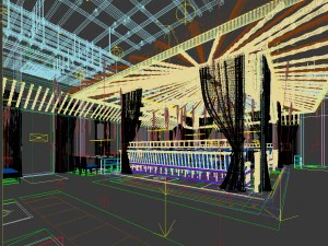 hotel luxury restaurant 06 3D Model