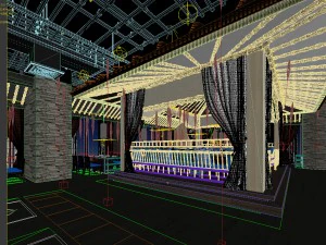 hotel luxury restaurant 06 3D Model