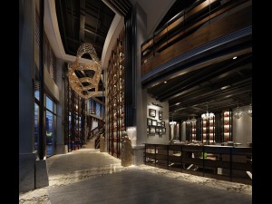 hotel luxury restaurant 07 3D Model
