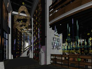 hotel luxury restaurant 07 3D Model