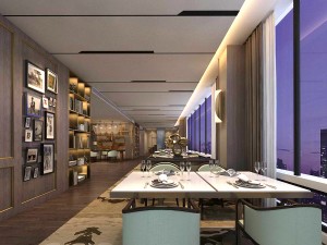 luxury large hotel restaurant Model 3D