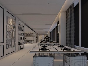 luxury large hotel restaurant 3D Model