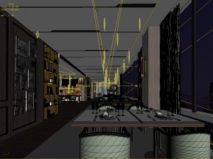 luxury large hotel restaurant 3D Model