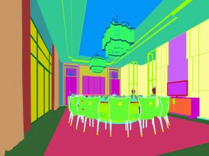 luxury large hotel restaurant 04 3D Model