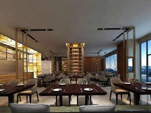 luxury large hotel restaurant 05 3D 模型