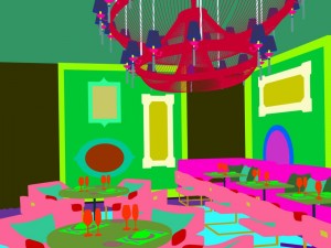 luxury large hotel restaurant 06 3D Model