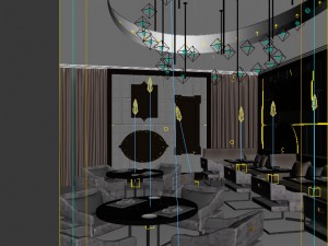 luxury large hotel restaurant 06 3D Model