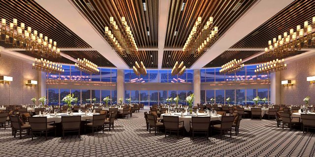 luxury large hotel restaurant 07 Modèle 3D .c4d .max .obj .3ds .fbx .stl .blend 