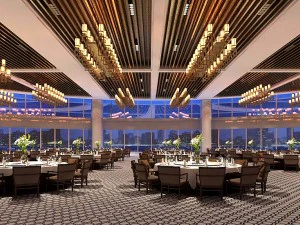 luxury large hotel restaurant 07 3D Model