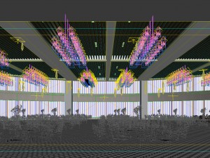 luxury large hotel restaurant 07 Modèle 3D