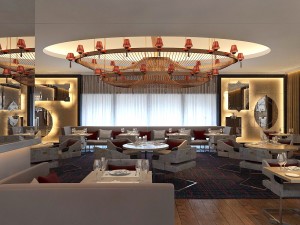 luxury large hotel restaurant 08 Model 3D