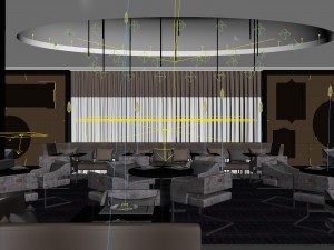 luxury large hotel restaurant 08 3D Модель