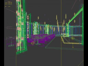 restaurante de hotel grande de luxo 09 Modelo 3D