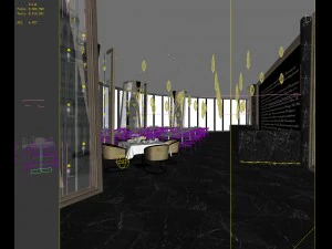 luxury large hotel restaurant 09 3D Model