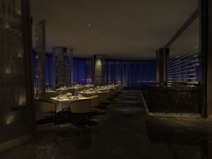 luxury large hotel restaurant 09 3Dモデル