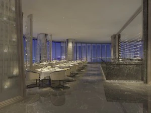 luxury large hotel restaurant 09 3D Model