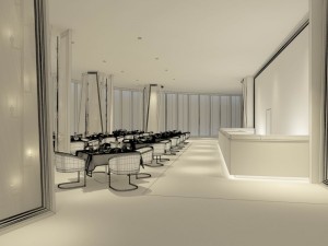 luxury large hotel restaurant 09 3Dモデル