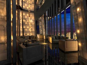 luxury large hotel restaurant 10 Model 3D