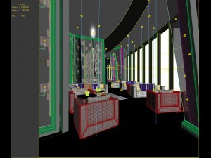 luxury large hotel restaurant 10 3D Модель