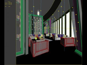 luxury large hotel restaurant 10 3D Model