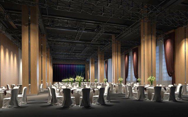 luxury large hotel restaurant 13 3D Модель .c4d .max .obj .3ds .fbx .stl .blend 