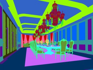 luxury large hotel restaurant 15 Modelo 3D