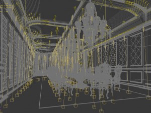 luxury large hotel restaurant 15 Modelo 3D
