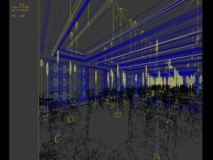 luxury large hotel restaurant 15 3D Model