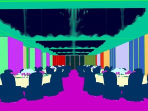luxury large hotel restaurant 16 Model 3D