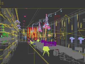 private club restaurant Model 3D