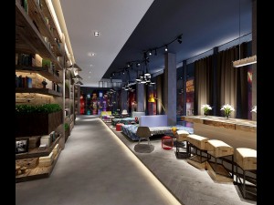 private club restaurant Model 3D