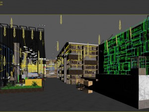 private club restaurant Model 3D