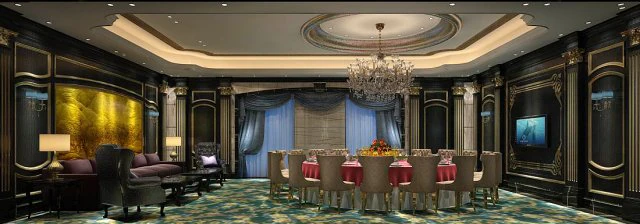 private dining room space 02 3D Model .c4d .max .obj .3ds .fbx .stl .blend