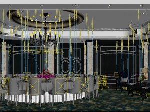 private dining room space 02 3D 모델