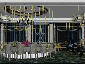 private dining room space 02 3D Model