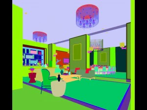 private dining room space 03 3D Model